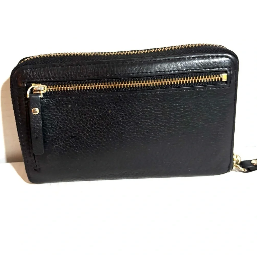 Kate Spade Black Leather Wristlet